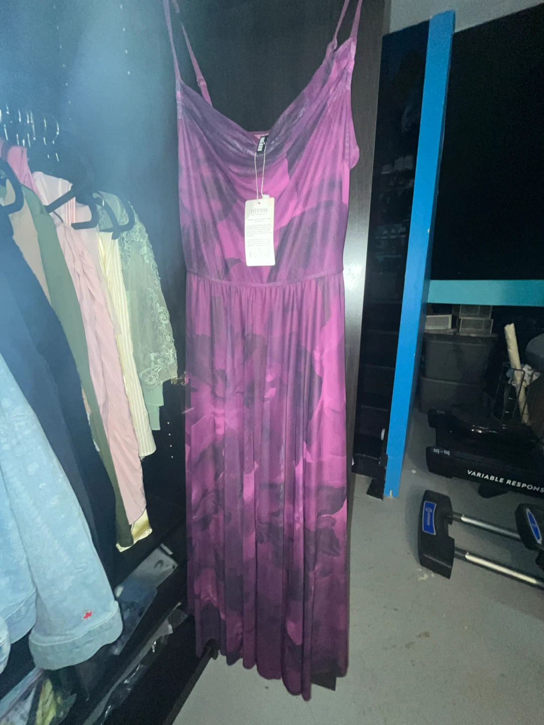 BTFBM Purple Camo Maxi Dress