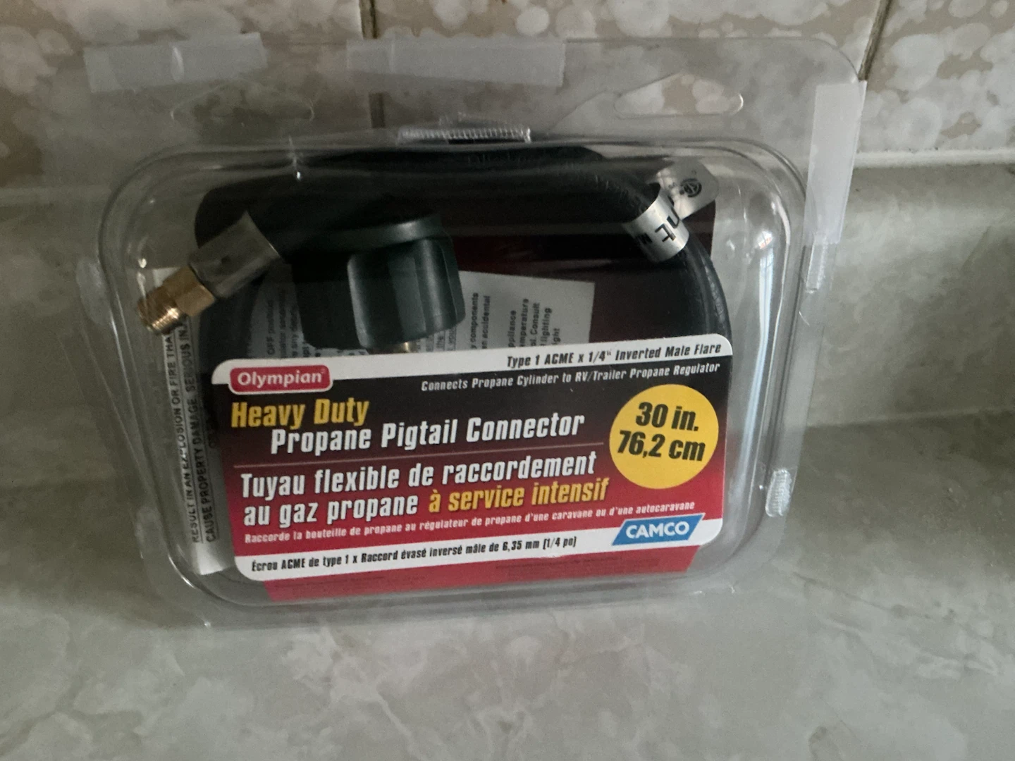 Olympian Heavy Duty Propane Pigtail Connector 30 inch