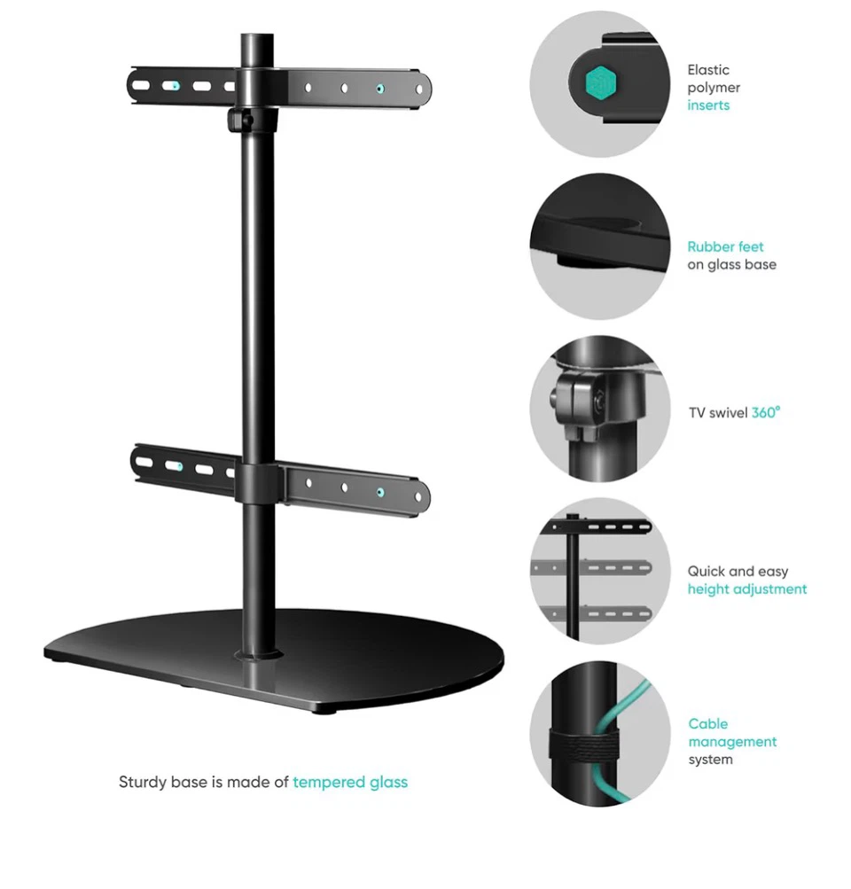 ONN Universal Swivel TV Stand Base