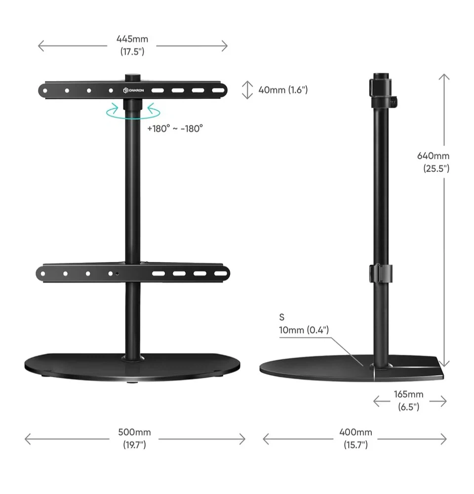 ONN Universal Swivel TV Stand Base - photo 2