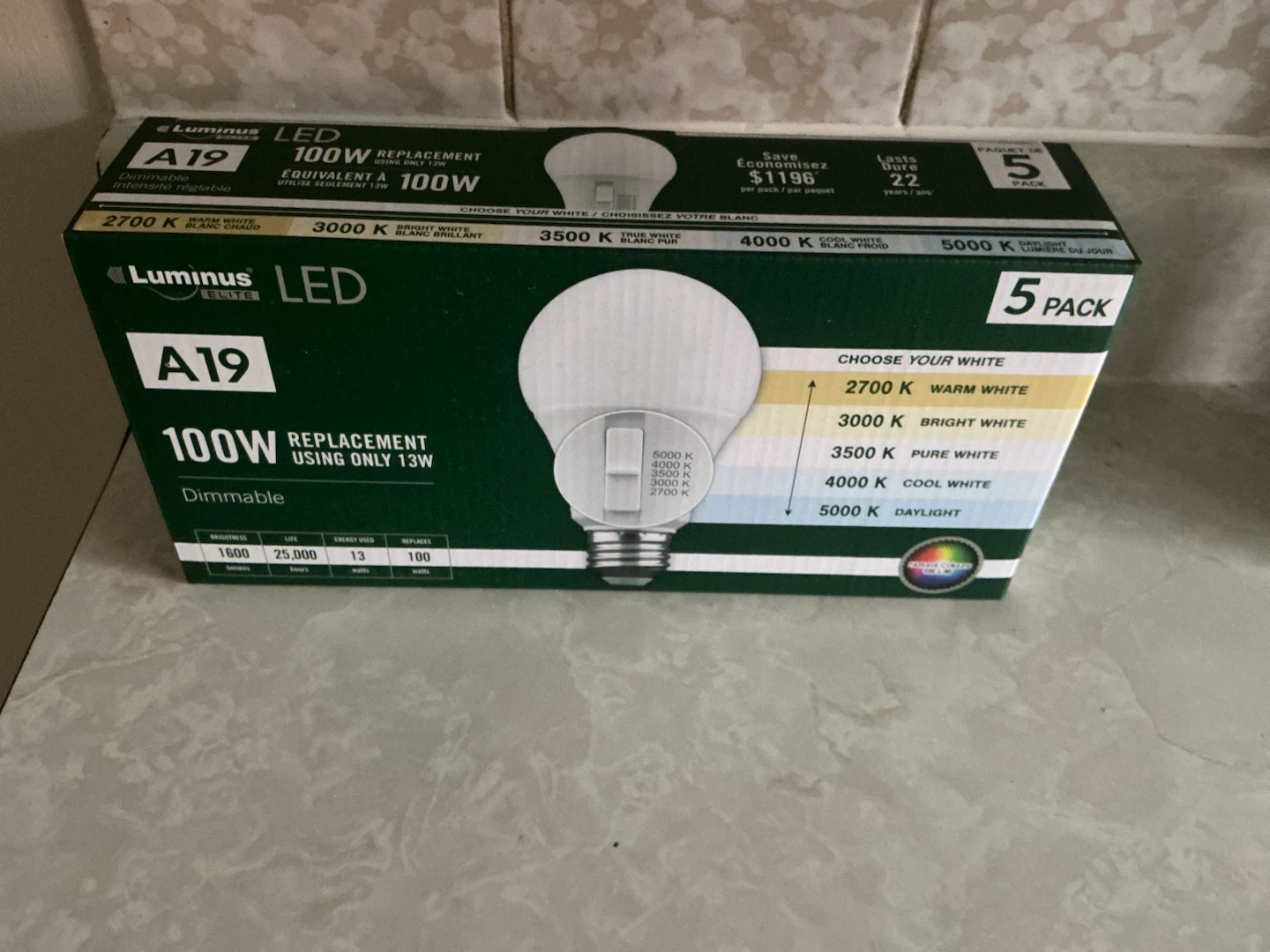 Luminus LED A19 Light Bulbs - 5 Pack - photo 2
