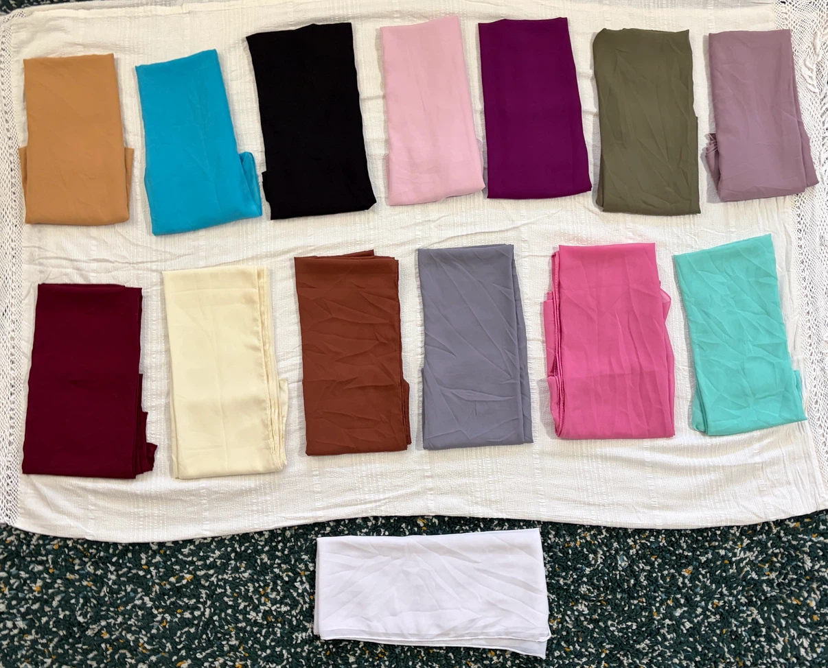 Chiffon Hijabs/Scarves - Assorted Colours