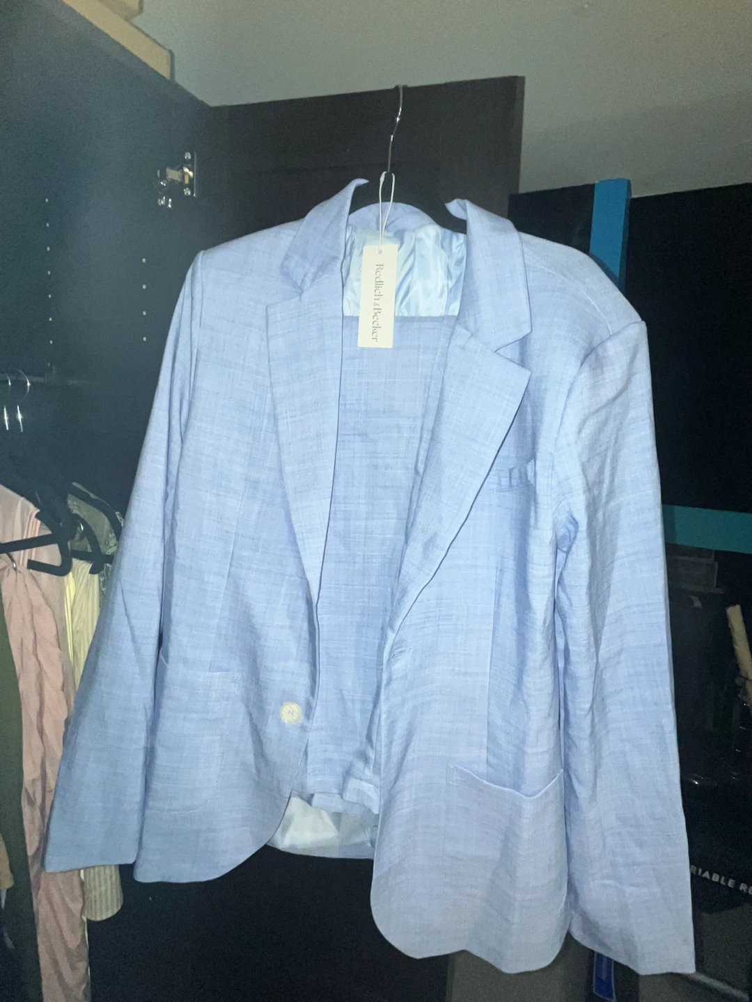 Redlich & Becker Light Blue Linen Blazer - photo 2