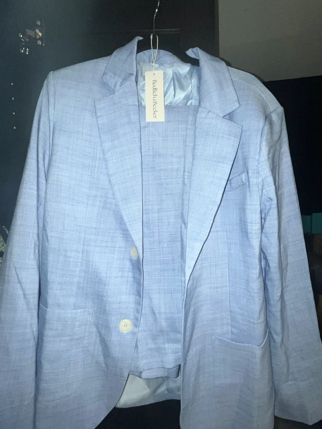 Redlich & Becker Light Blue Linen Blazer - photo 3