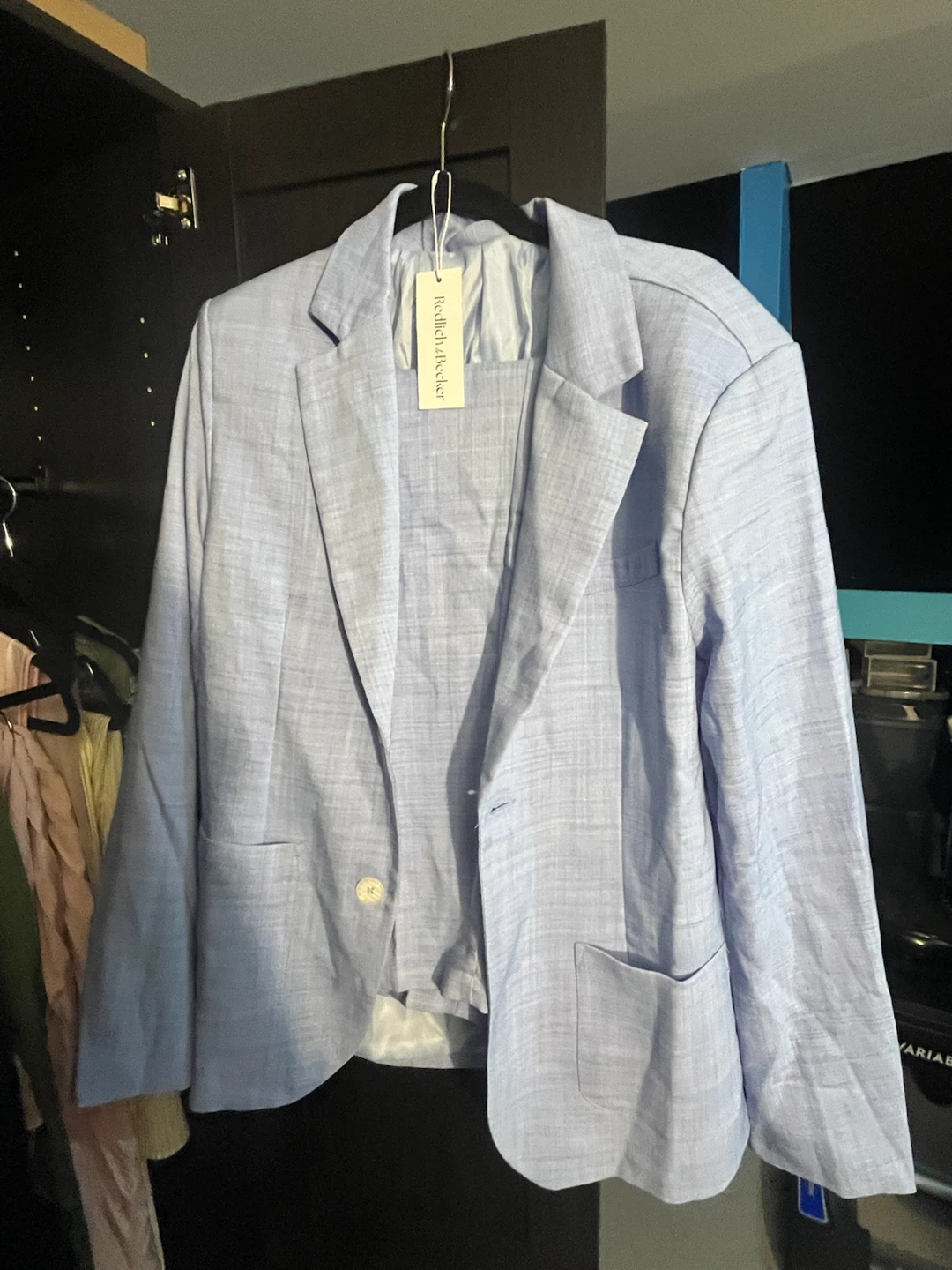 Redlich & Becker Light Blue Linen Blazer - photo 5