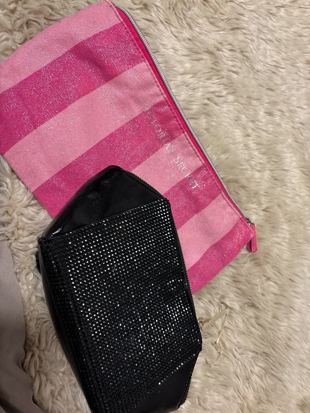 Victoria's Secret Pink &  Black makeup bags