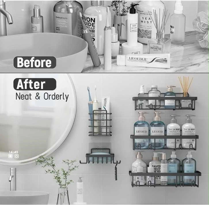 Adhesive Shower Caddy Shelving System - No Drilling Required - photo 2