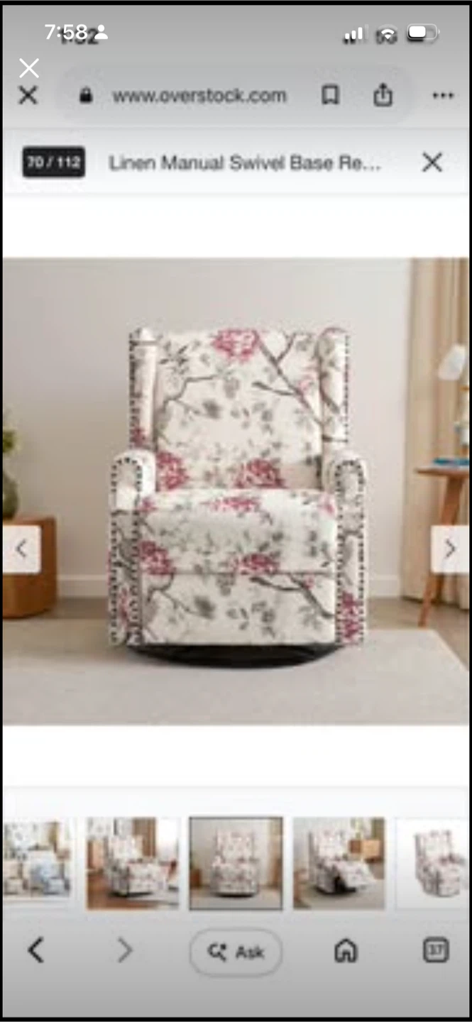 New Floral Recliner Chair - photo 2