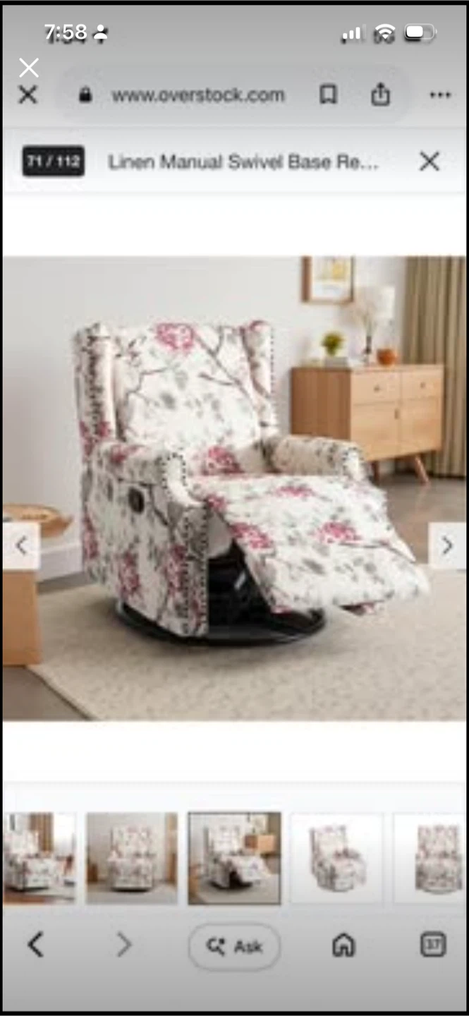 New Floral Recliner Chair - photo 4