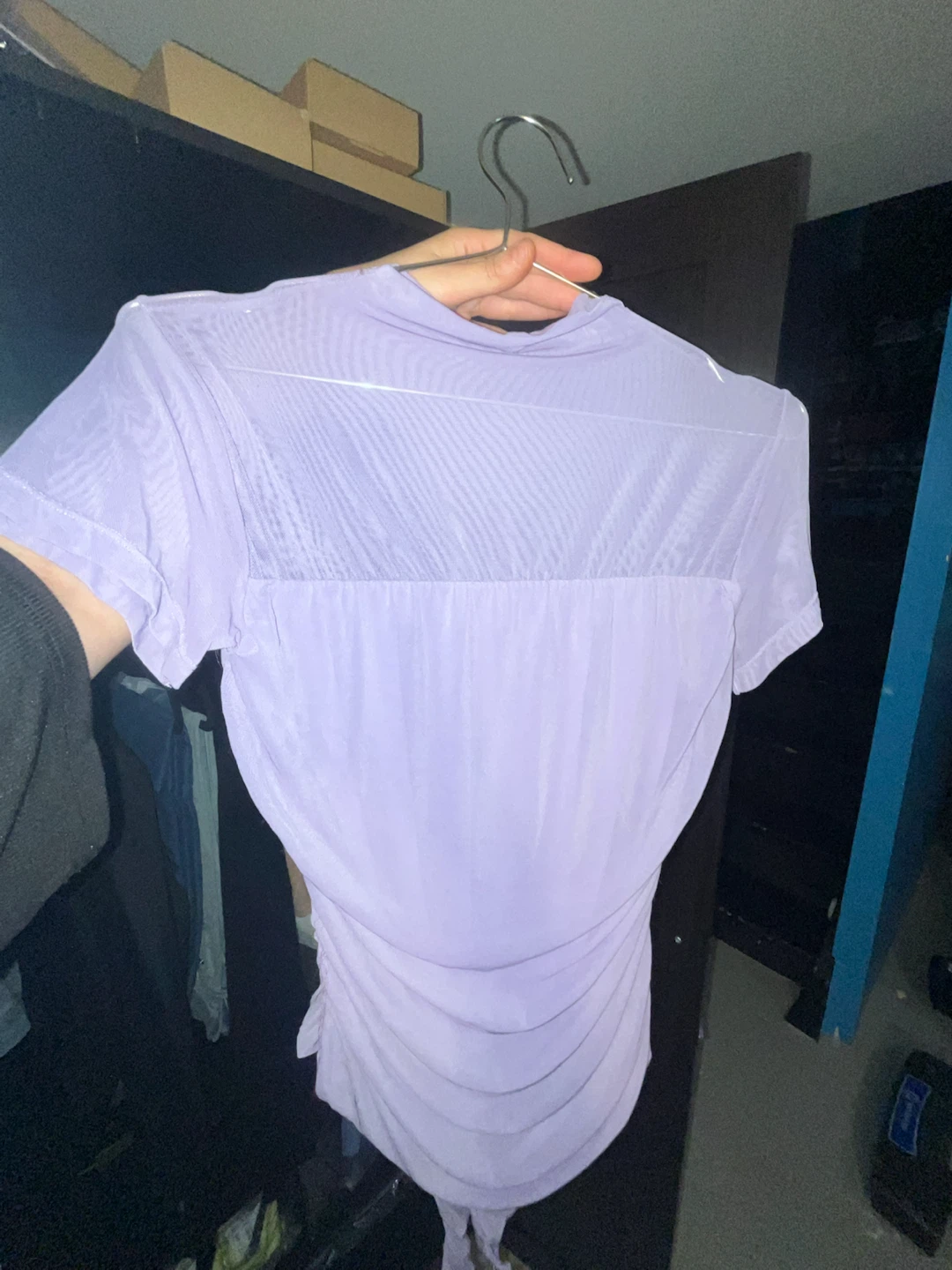 Purple Ruched Mesh bodysuit - photo 2
