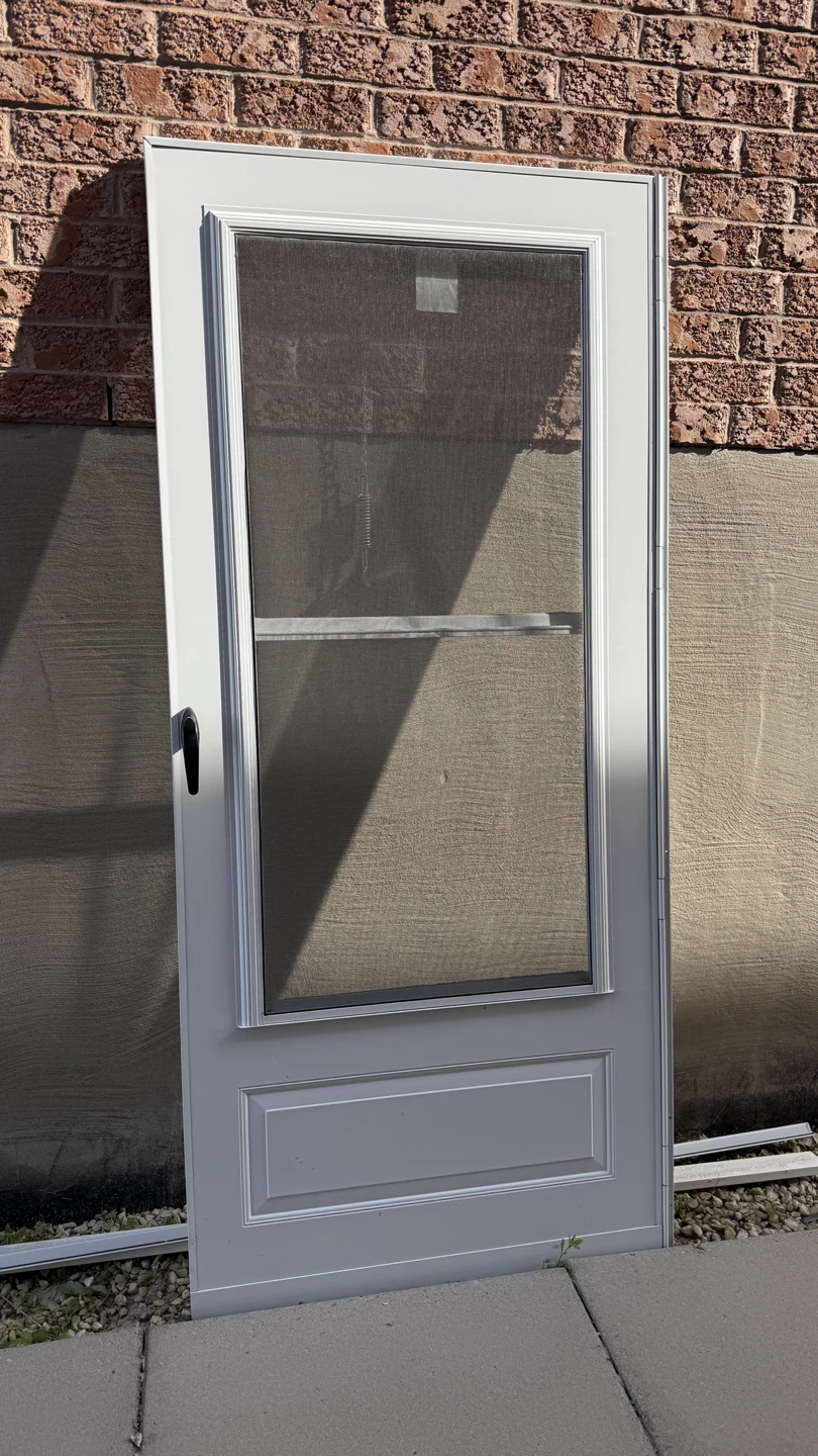 New white metal door