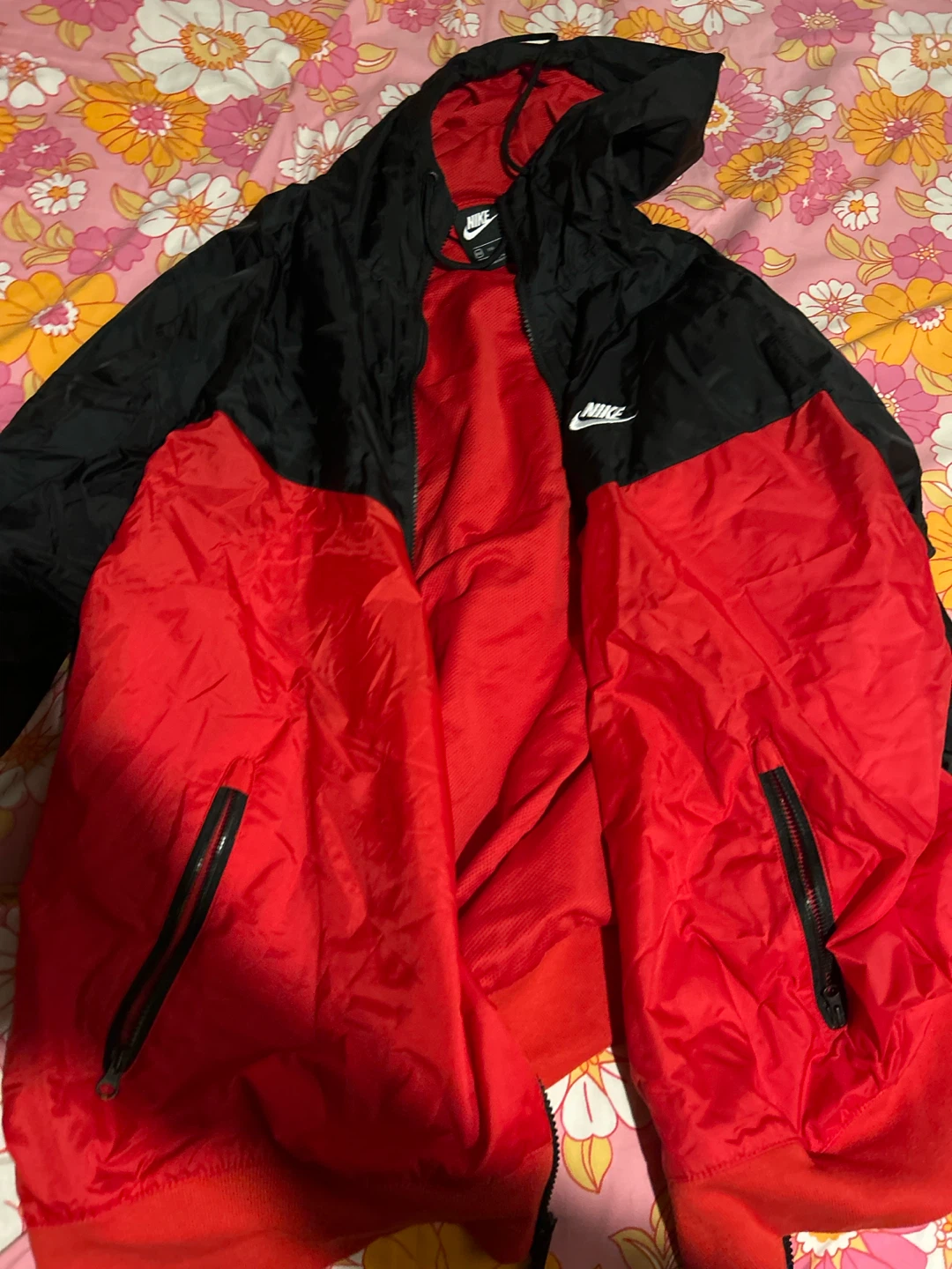 Nike Windbreaker Jacket XXL Black Red