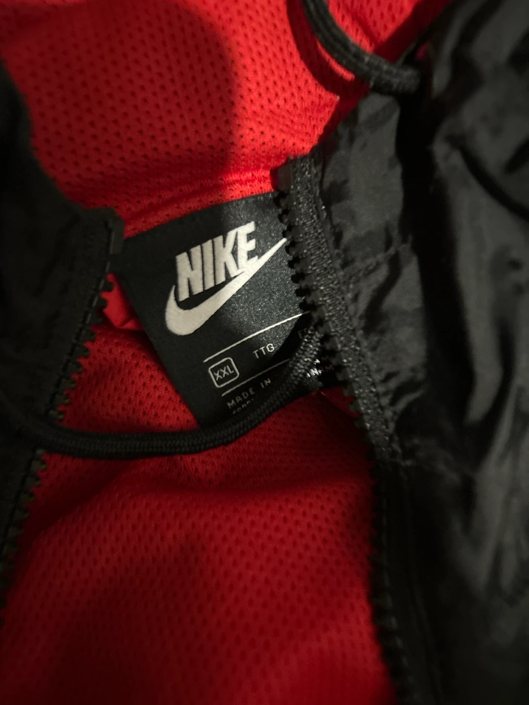 Nike Windbreaker Jacket XXL Black Red - photo 2