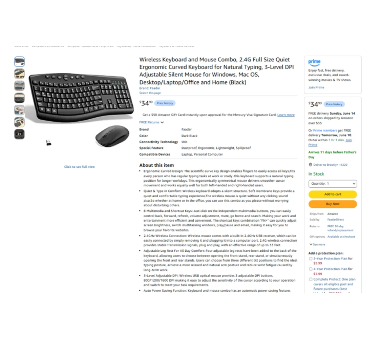 Brand new Wireless Keyboard and Mouse Combo