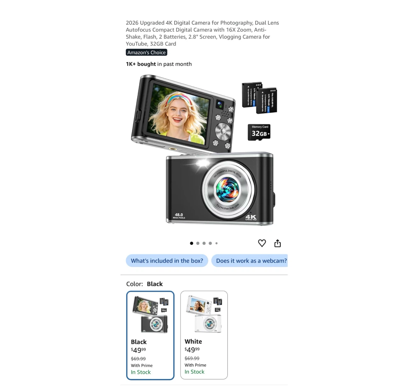 Brand new 2026 Upgraded 4K Digital Camera