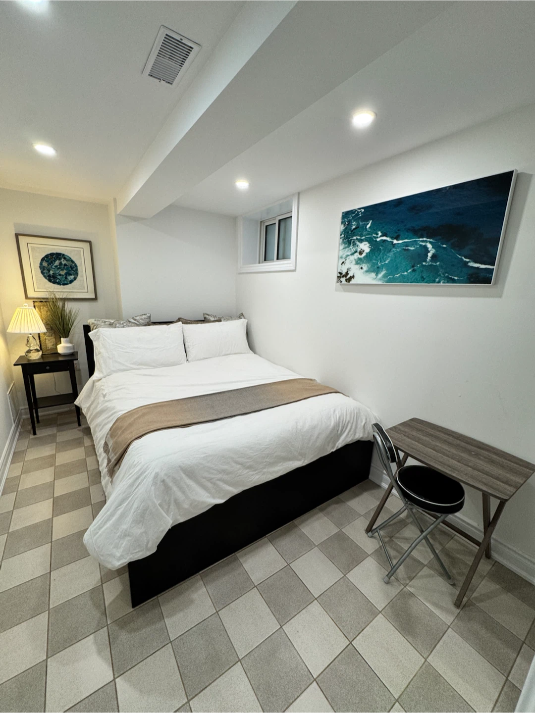 Bedroom with Queen Bed and Desk