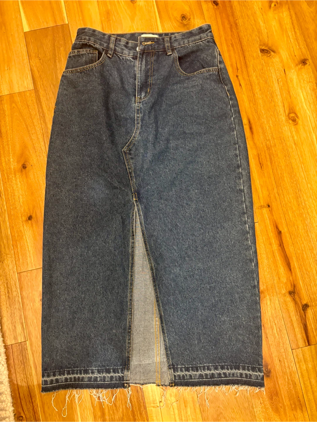 Kuwalla & Co. Denim Midi Skirt - Size 26
