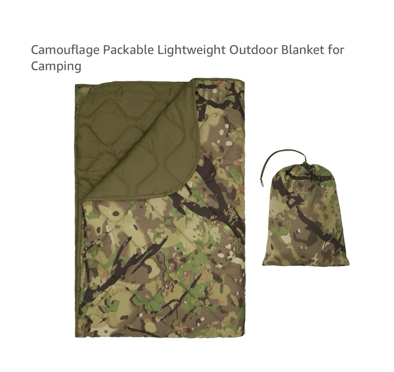 Brand new Camouflage Packable Lightweight Outdoor Blanket