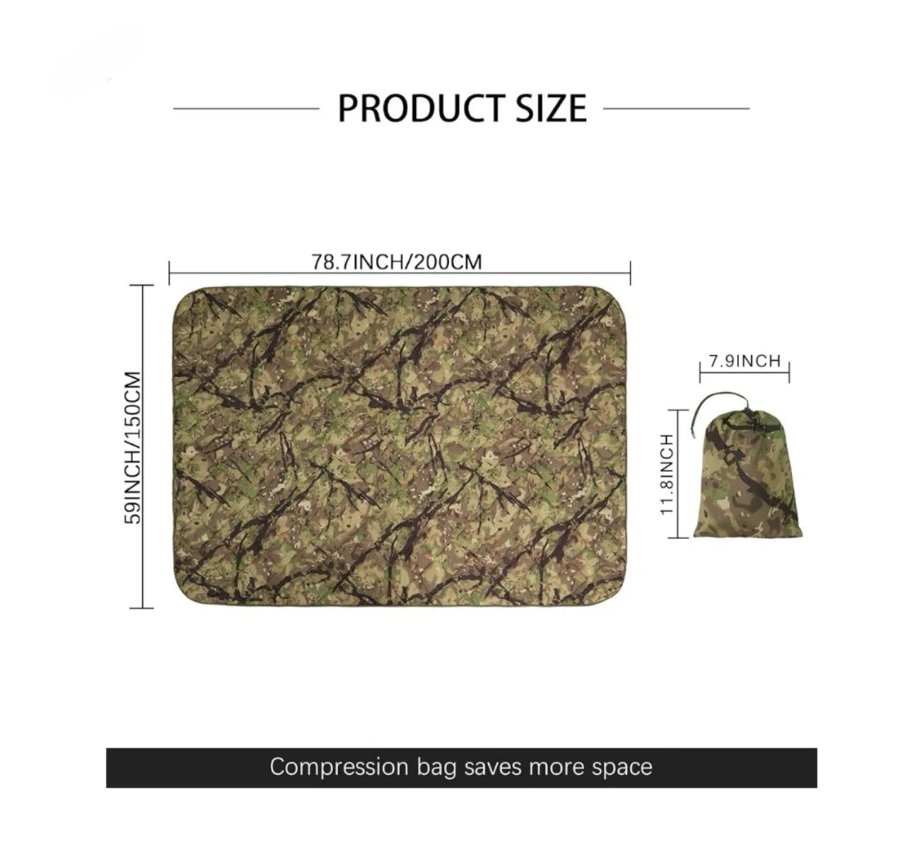 Brand new Camouflage Packable Lightweight Outdoor Blanket - photo 3