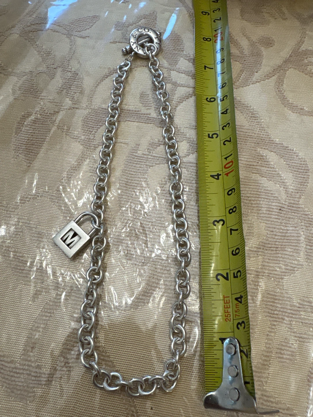 Tiffany & Co. Sterling Silver Lock Charm Necklace