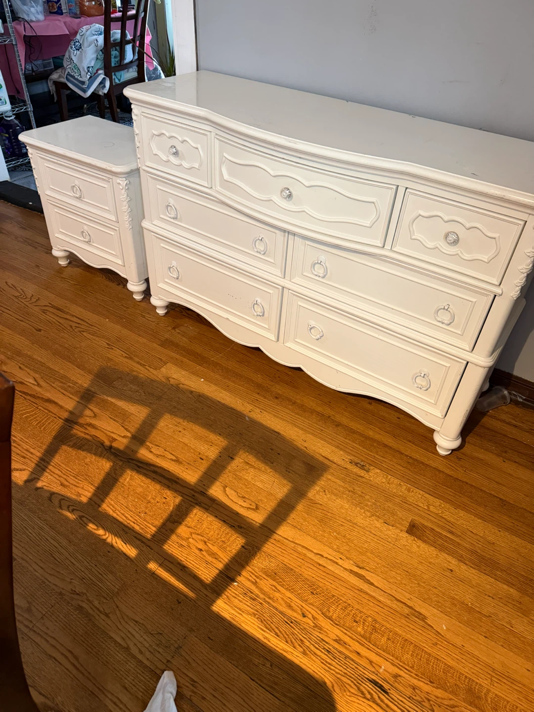 White Dresser and Nightstand Set - photo 2