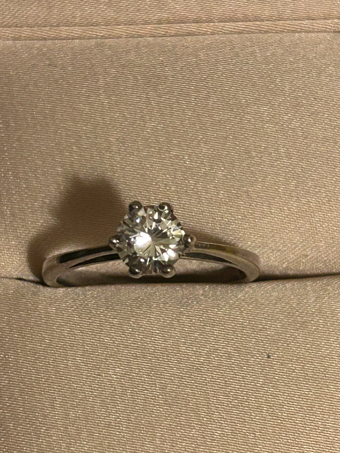 Sterling Silver Diamond Solitaire Ring - photo 2