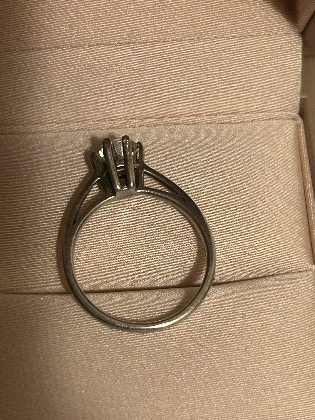 Sterling Silver Diamond Solitaire Ring - photo 3