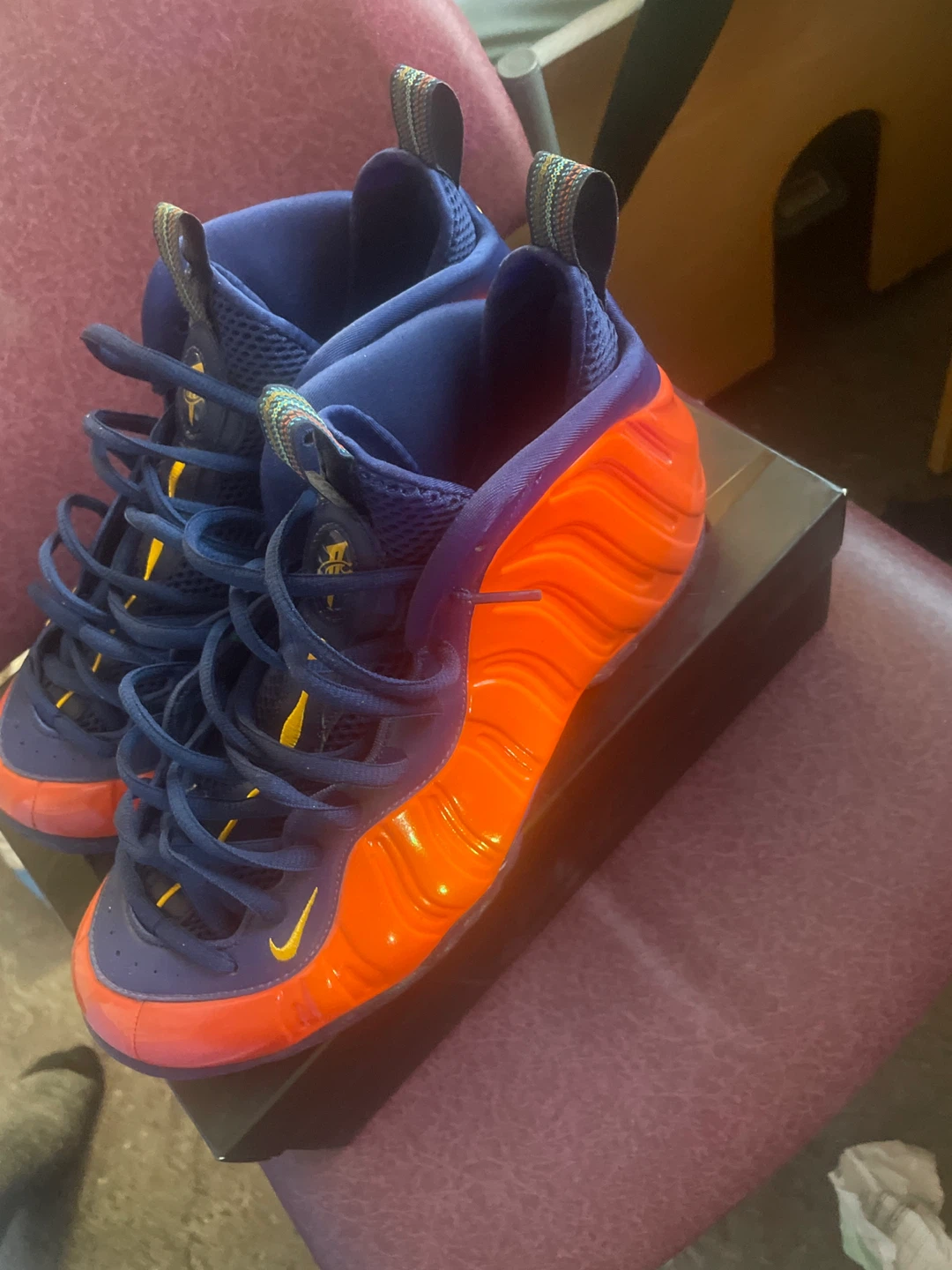 Nike Air Foamposite One "Blue/Orange" Sneakers - photo 3