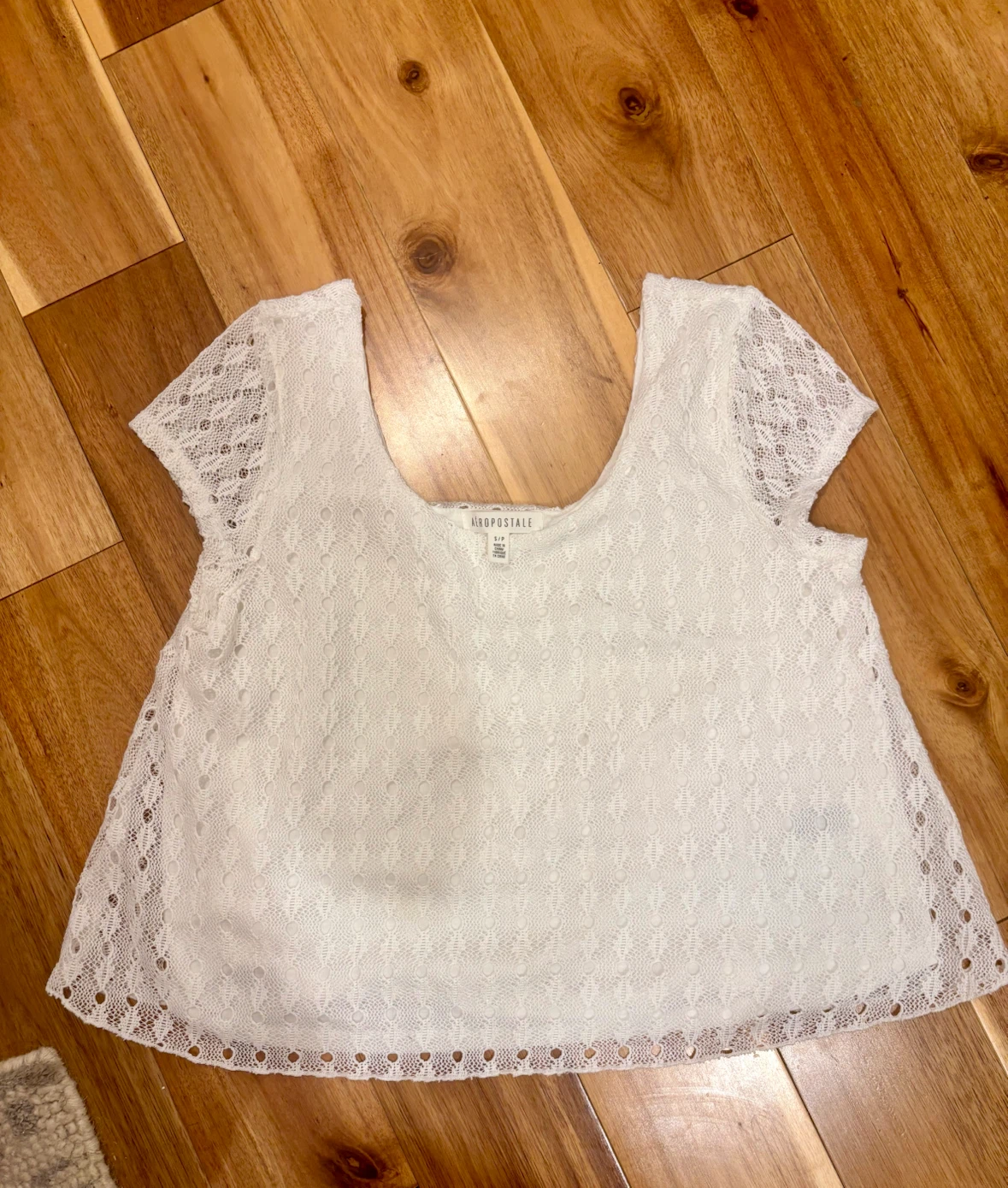 Aeropostale White Lace Top