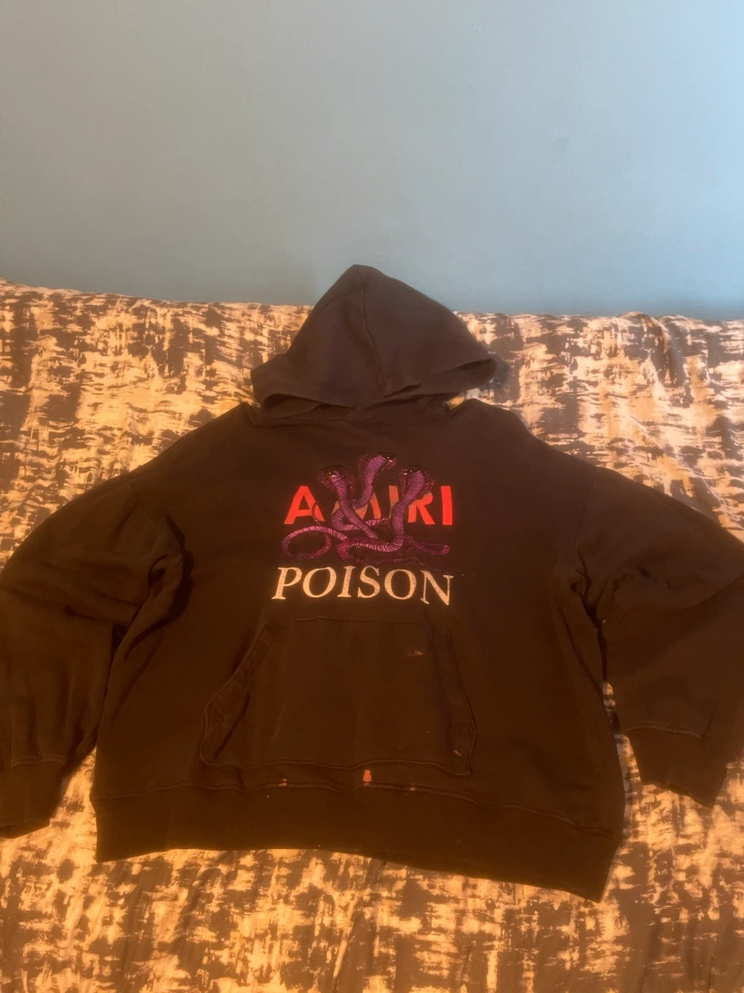 Amiri Poison cobra embroidered hoodie