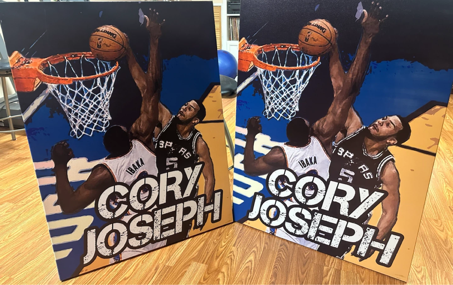 Cory Joseph Basketball Canvas Art - photo 2