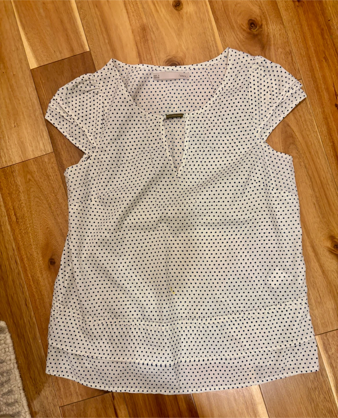 White Polka Dot Blouse
