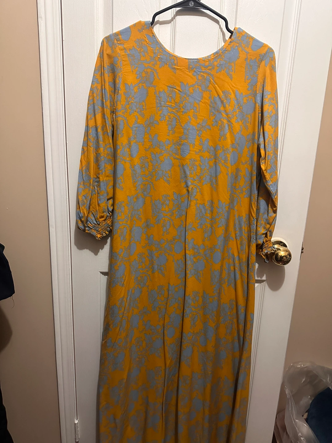 Floral Maxi Dress - Yellow and Blue