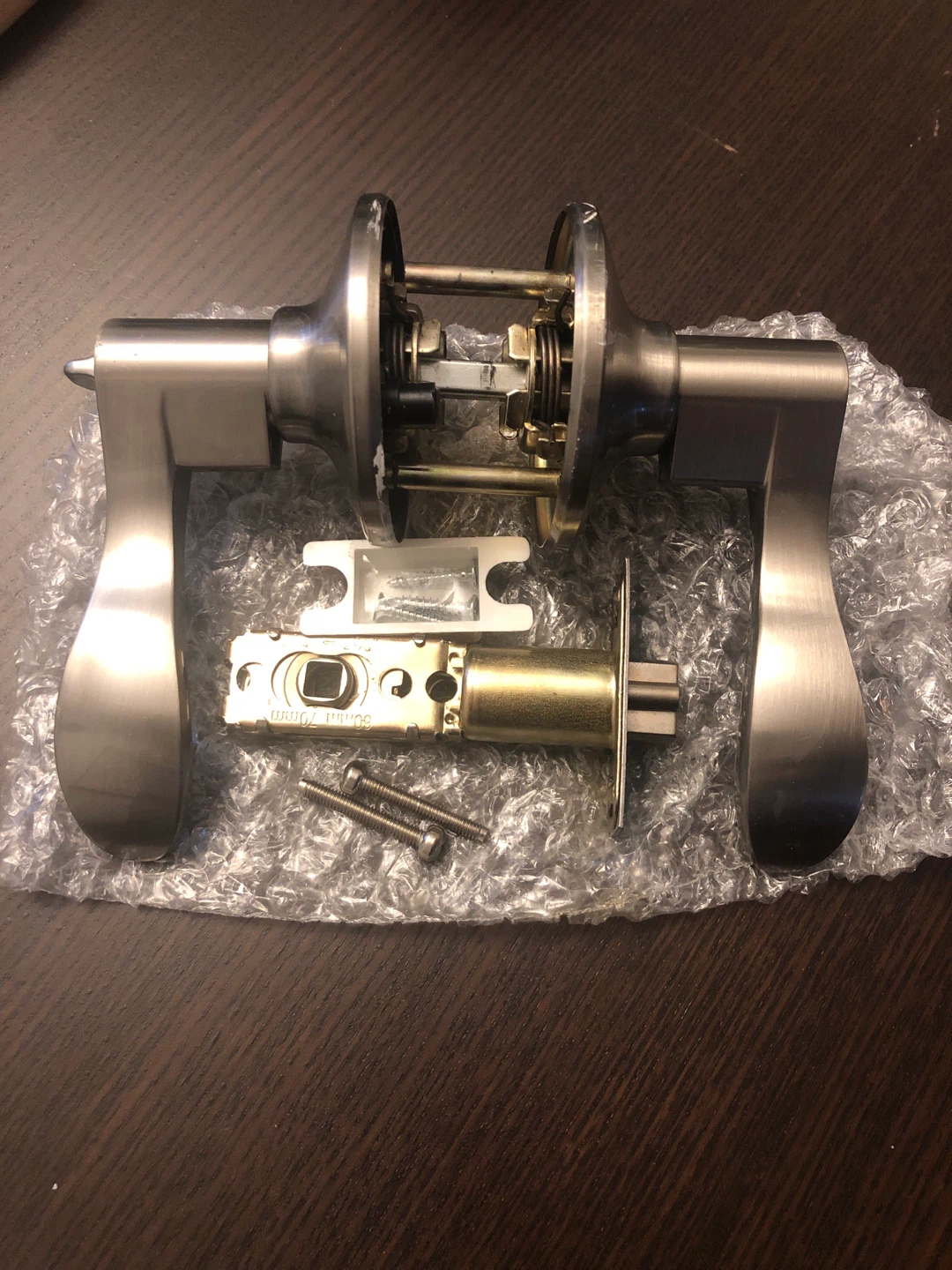 Brushed Nickel Door Lever Set