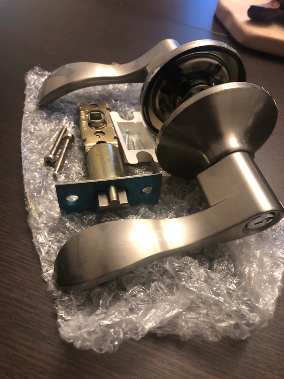 Brushed Nickel Door Lever Set - photo 2