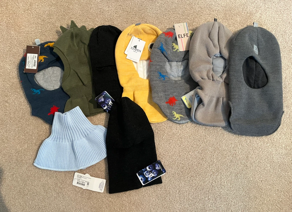 Kids Balaclava Hats - Dinosaur and Solid Colors