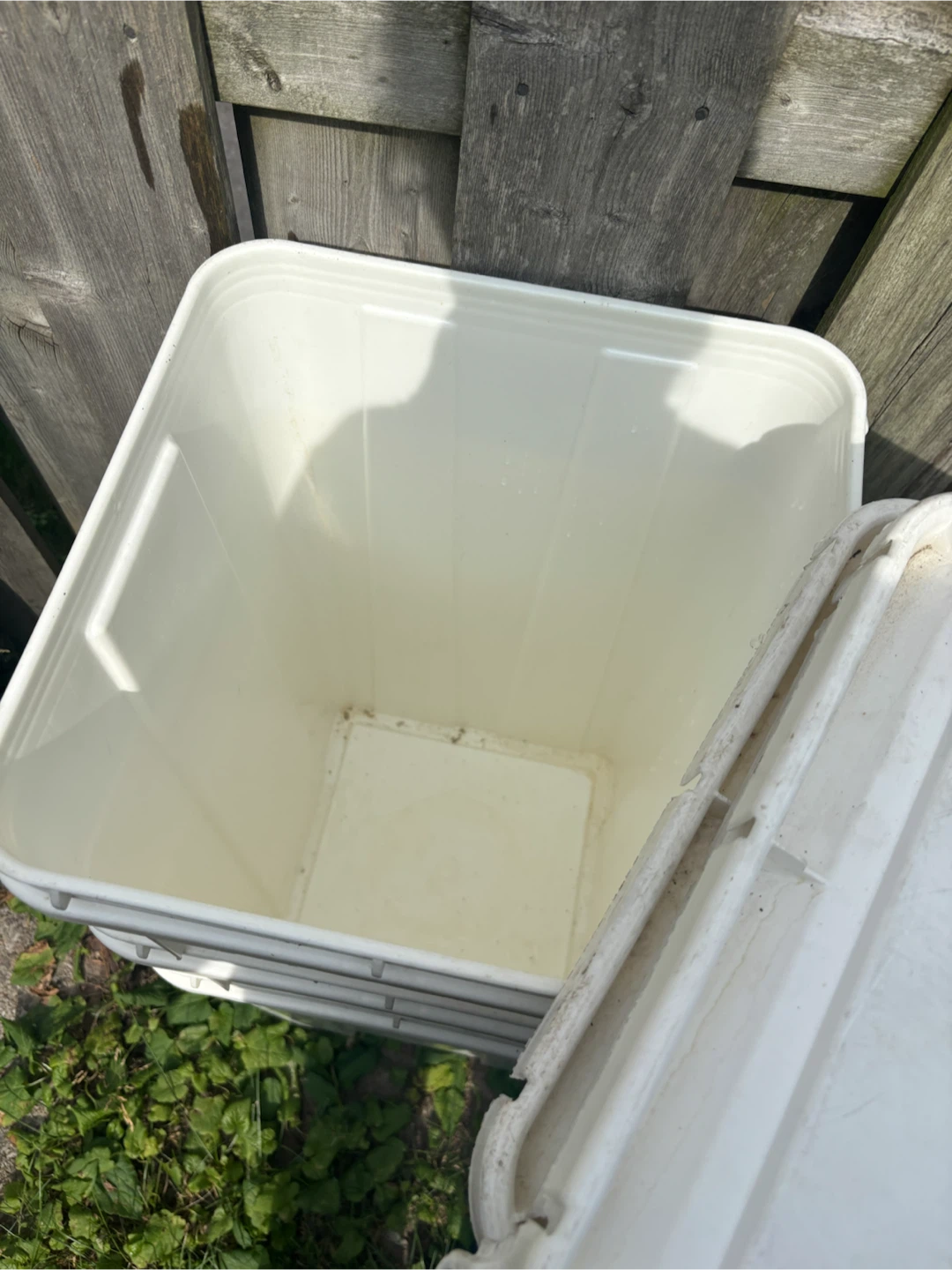 Stackable White Plastic Storage Bins - photo 2