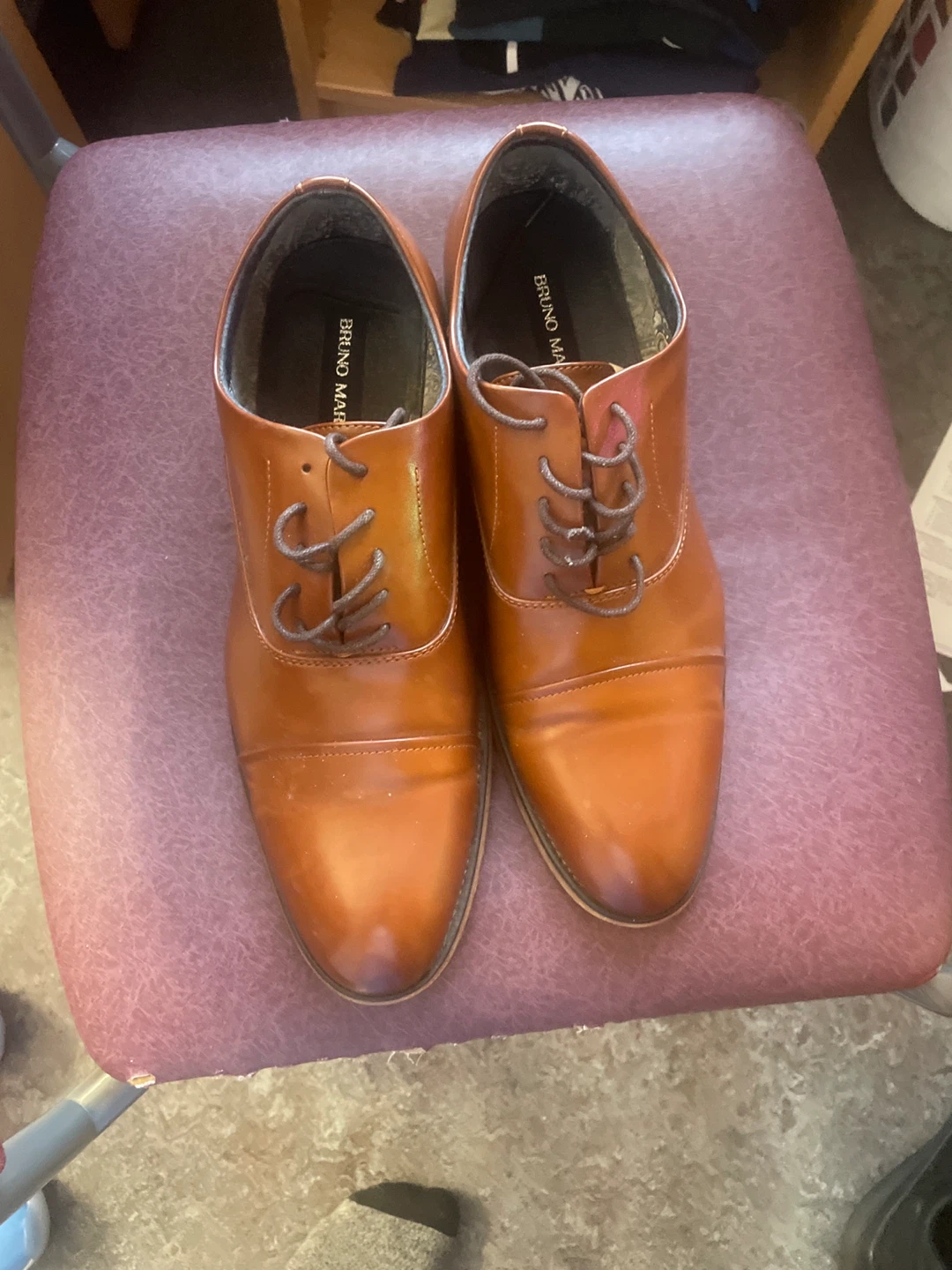Bruno Marc Brown Oxford Dress Shoes
