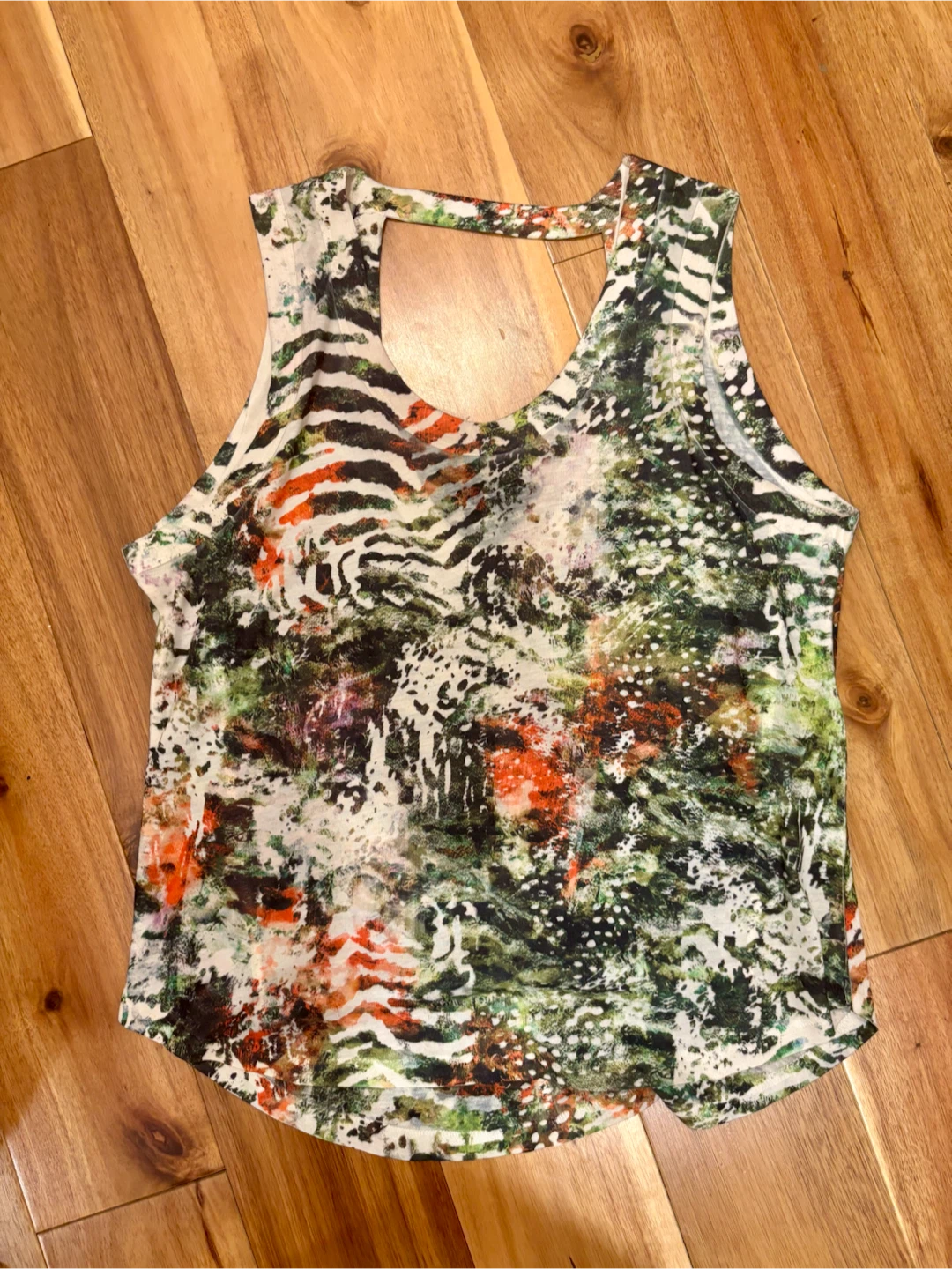 Tank Top with Abstract Print