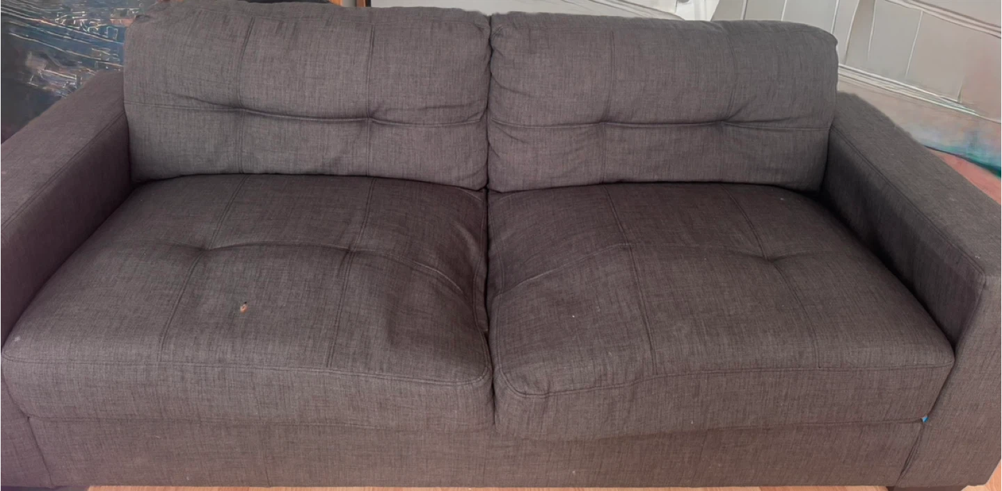 Dark Grey Tufted Sofa
