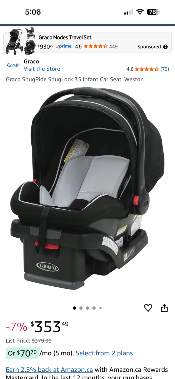 Graco SnugRide SnugLock 35 Infant Car Seat with base