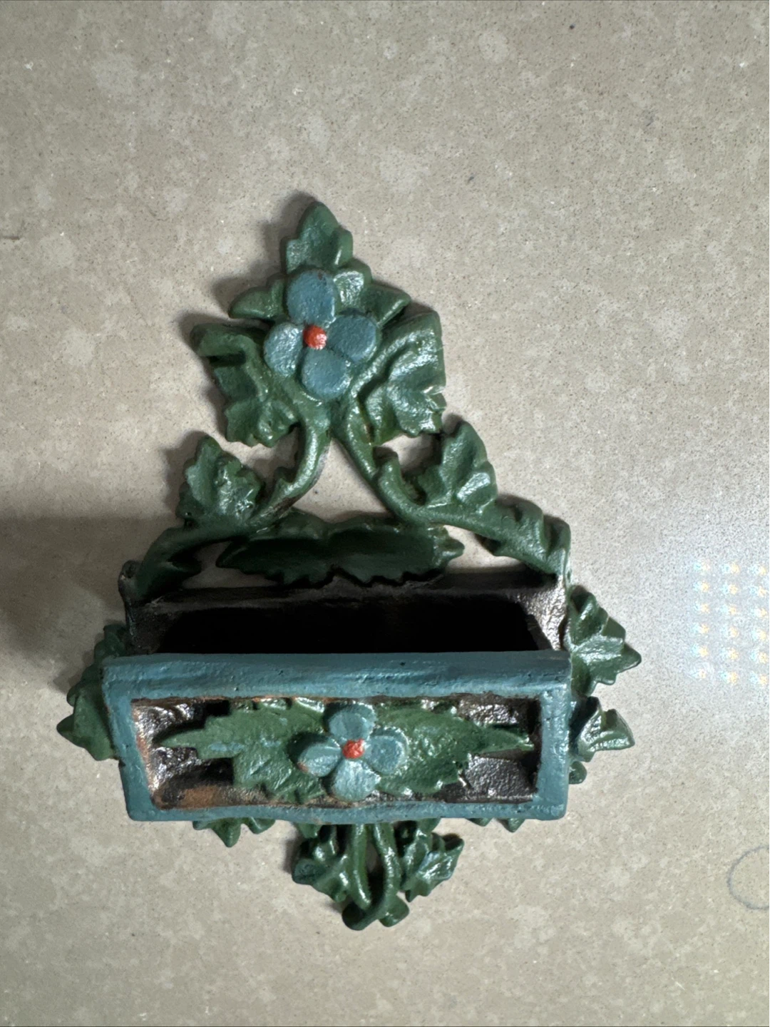 Ornate Cast Iron Matchbox Holder - photo 5
