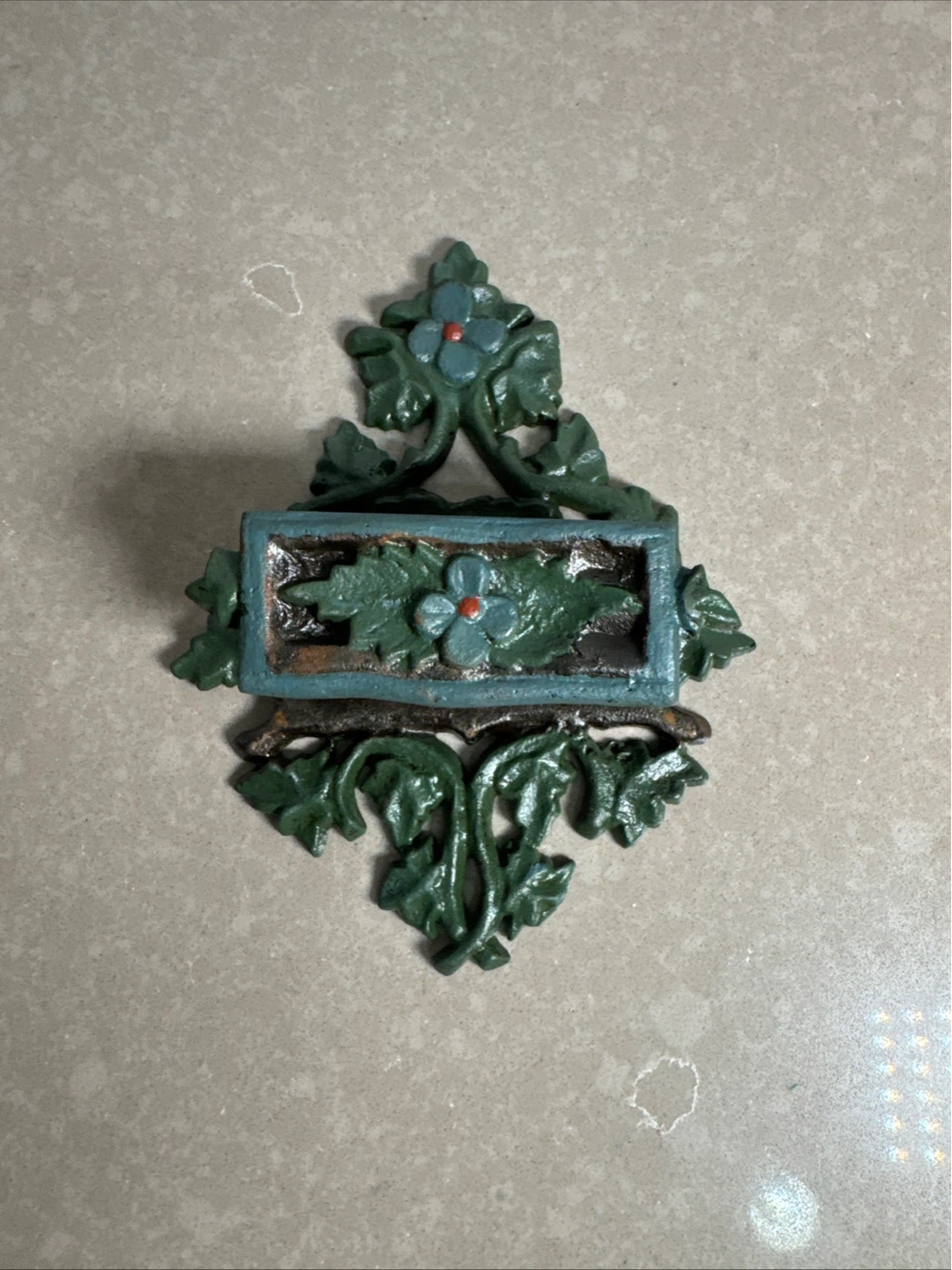Ornate Cast Iron Matchbox Holder