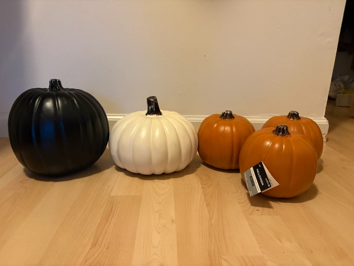 Fall & Halloween Craft Pumpkins Set - 5 Pieces