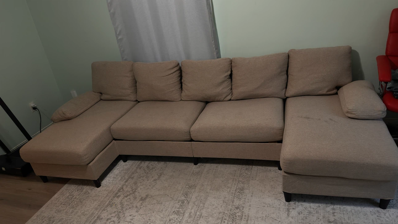 Like-New Beige Sectional Sofa