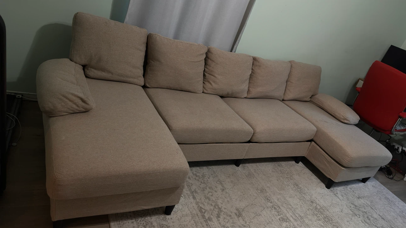 Like-New Beige Sectional Sofa - photo 2