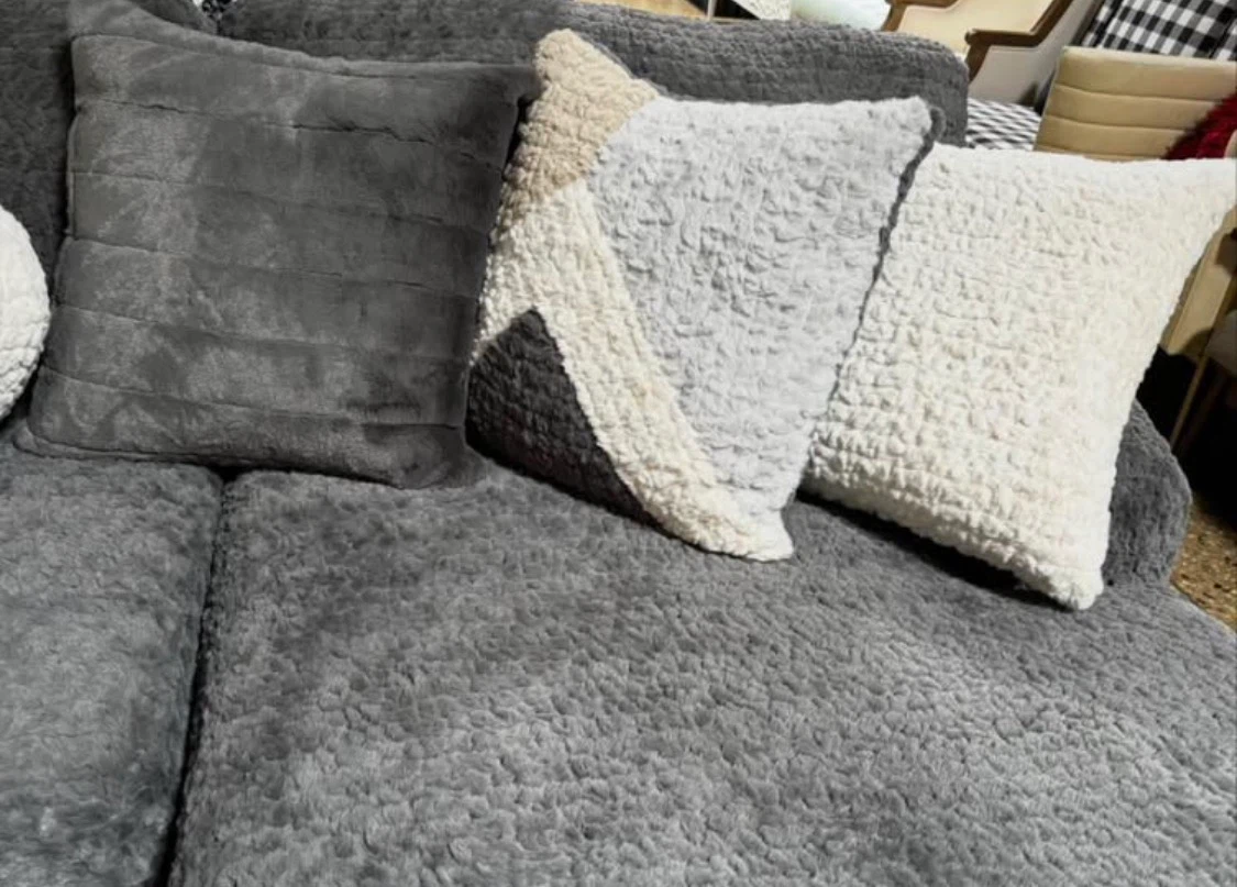 New 2 Piece Ultra Plush Soft Chaise Sectional - Gray - photo 3