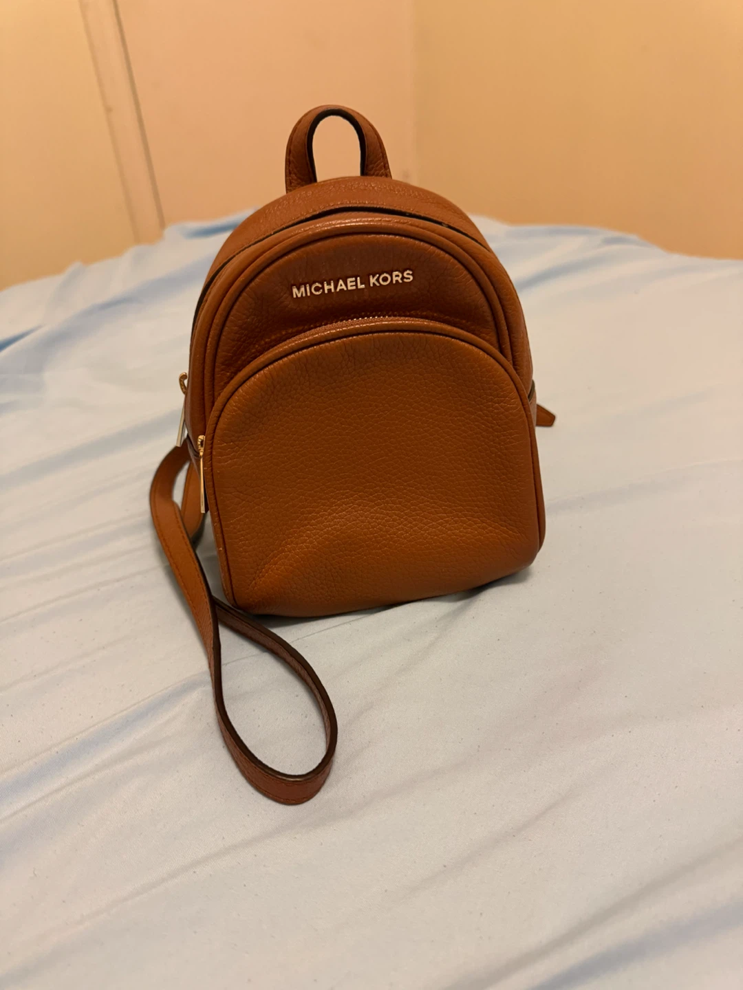 Michael Kors Brown Leather Mini Backpack