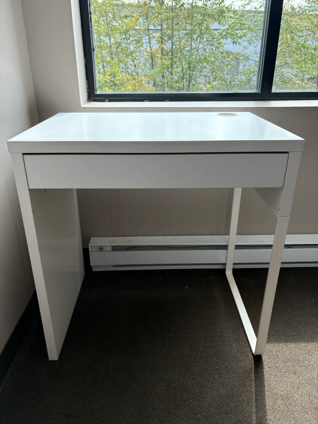 White Desk with Drawer