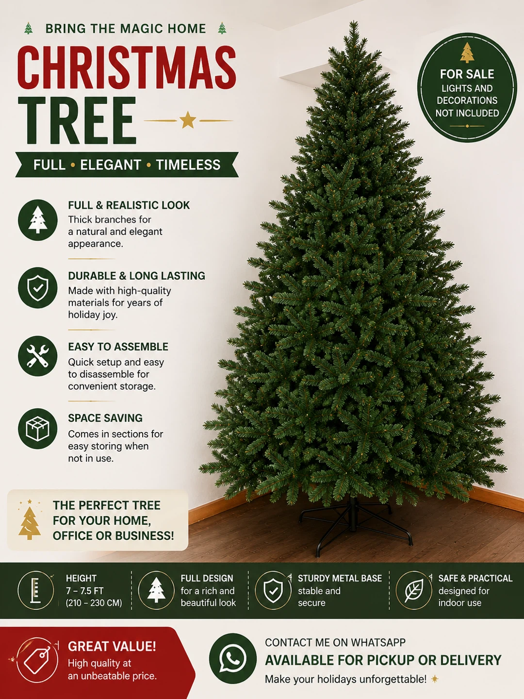 Christmas Tree - 7 to 7.5 FT - photo 2